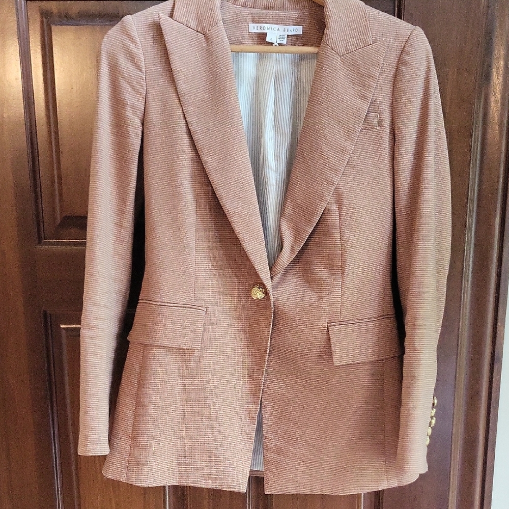 Veronica Beard Tan Tailored Blazer